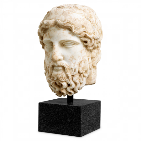 De colectie - Bust Hermes cu aspect antic din marmură, Dims: L. 25 | W. 28 | H. 49.5  (CM)
