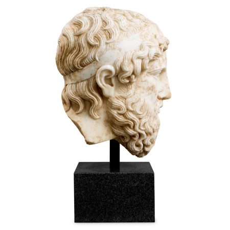 Bust Hermes cu aspect antic din marmură, Dims: L. 25 | W. 28 | H. 49.5  (CM) [5]