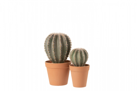 Cactus artificial, Plastic, Verde, 15x13x24 cm [1]