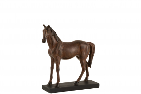 Animale - Decoratiune Cal, Compozit, Maro, 27x8.5x28.5 cm