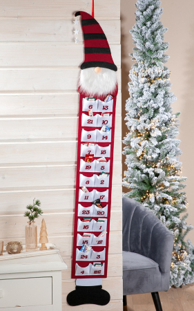 Calendar de Advent, Imp, „Bärti”, Fetru, rosu, PU 4, L. 3 cm, l. 20 cm, H. 135 cm [1]