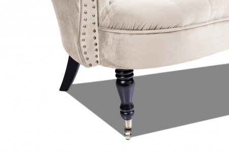 Canapea 2 locuri Filip Chesterfield, bej, 152x82x82 [2]
