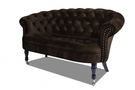 Canapea 2 locuri Filip Chesterfield, maro vintage, 152x82x82 [4]