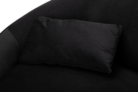 Canapea 2 locuri Oslo, Metal/Poliester, Negru/Auriu, 68x148x84 cm [7]