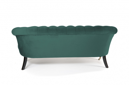 Canapea 3 locuri Filip Chesterfield, albastru verzui, 196x82x82 cm [3]