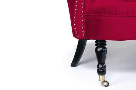 Canapea 3 locuri Filip Chesterfield, bordeaux, 196x82x82 cm [7]