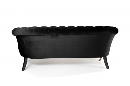 Canapea 3 locuri Filip Chesterfield, negru, 196x82x82 cm [3]