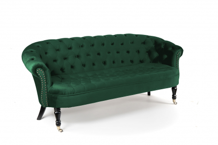 Canapea 3 locuri Filip Chesterfield, verde, 196x82x82 cm [5]