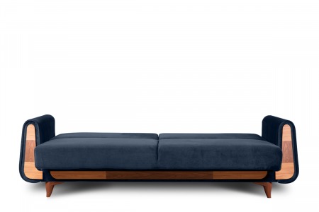 Canapea 3 locuri GUSTAVO, Lemn/Stofa, Bleumarin, 230x98x98 cm [3]