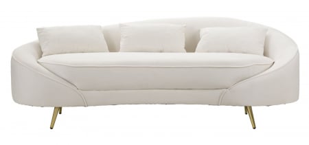 Canapea 3 locuri, Oslo cu perne, Crem 185X84X68 cm [2]