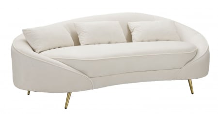 Canapea 3 locuri, Oslo cu perne, Crem 185X84X68 cm [1]