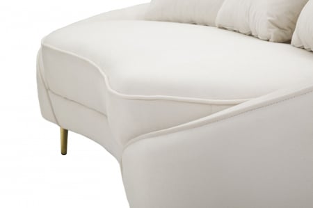 Canapea 3 locuri, Oslo cu perne, Crem 185X84X68 cm [4]