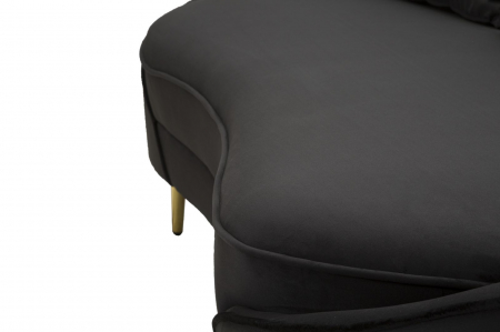 Canapea 3 locuri, Oslo cu perne, Neagra 185X84X68 cm [5]
