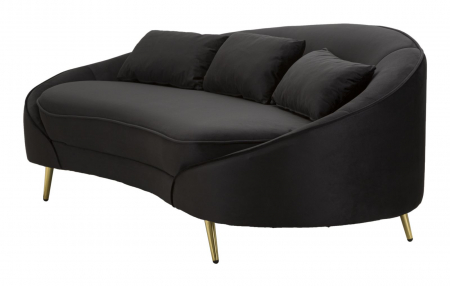 Canapea 3 locuri, Oslo cu perne, Neagra 185X84X68 cm [4]