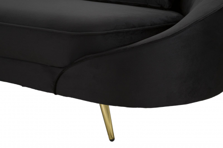 Canapea 3 locuri, Oslo cu perne, Neagra 185X84X68 cm [9]