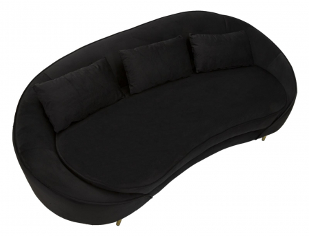 Canapea 3 locuri, Oslo cu perne, Neagra 185X84X68 cm [3]