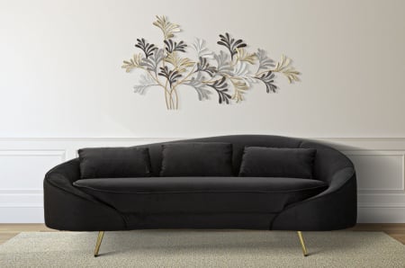 SALE % - Canapea 3 locuri, Oslo cu perne, Neagra 185X84X68 cm
