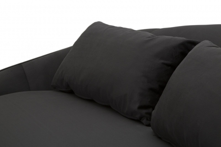 Canapea 3 locuri, Oslo cu perne, Neagra 185X84X68 cm [6]