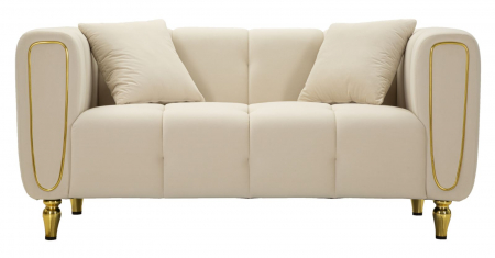 Canapea, ALMA, crem, perne incluse 155x81x71 cm [2]