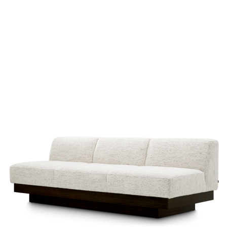 LIVING - Canapea Bastion furnir carbune alb-galbui |W. 232 | D. 98 | H. 77.5 | SD. 65 | SH. 48 cm 