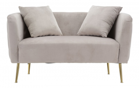 Canapea Bucharest,lemn/burete/panza/metal, gri/auriu, 127X74X73 cm [2]