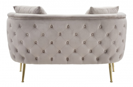 Canapea Bucharest,lemn/burete/panza/metal, gri/auriu, 127X74X73 cm [4]