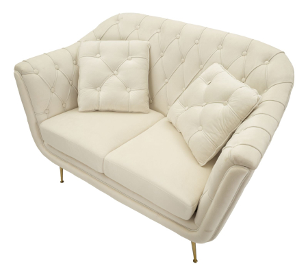 Canapea Budapest crem cu perne 130x83x91 cm [3]