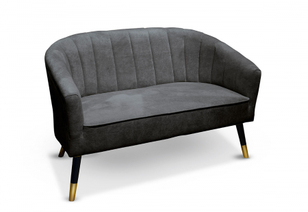 Canapele - Canapea VESUV, cadru lemn/catifea, gri, 128x72x80 cm