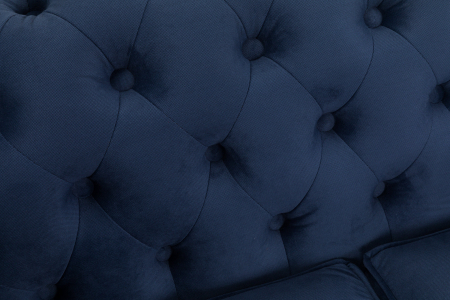 Canapea Chesterfield, 2 locuri, Albastru, 150x80x86 cm [7]