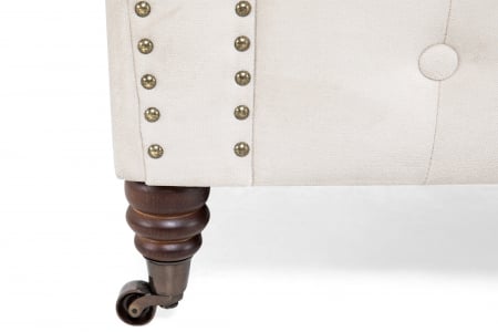Canapea Chesterfield, 2 locuri, Bej, 150x80x86 cm [5]