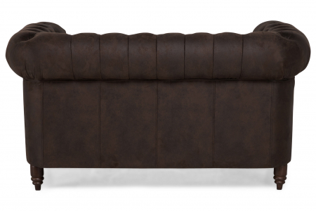 Canapea Chesterfield, 2 locuri, Maro Vintage, 150x80x86 cm [4]