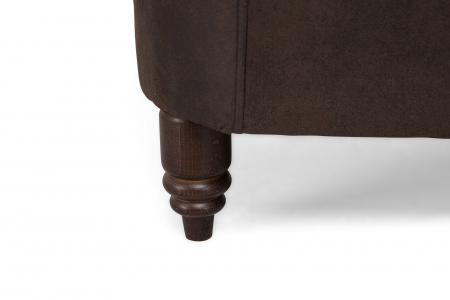 Canapea Chesterfield, 2 locuri, Maro Vintage, 150x80x86 cm [3]