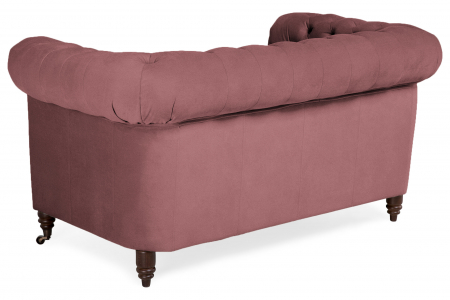Canapea Chesterfield, 2 locuri, Roz inchis, 150x80x86 cm [2]