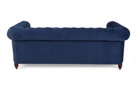 Canapea Chesterfield, 3 locuri, Albastru, 203x80x86 cm [2]