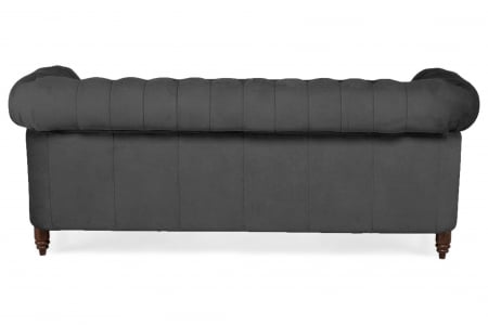 Canapea Chesterfield, 3 locuri, Gri, 203x80x86 cm [3]