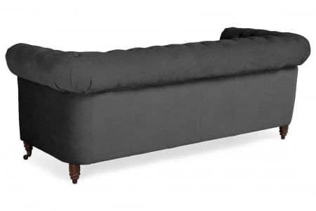 Canapea Chesterfield, 3 locuri, Gri, 203x80x86 cm [2]