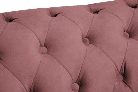 Canapea Chesterfield, 3 locuri, Roz, 203x80x86 cm [6]