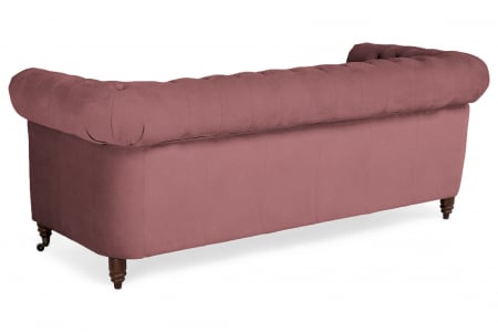 Canapea Chesterfield, 3 locuri, Roz, 203x80x86 cm [2]