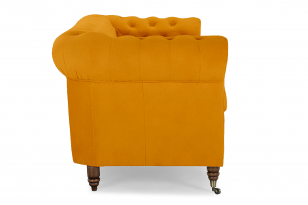 Canapea Chesterfield, 4  locuri, Galben, 238x80x86 cm [2]