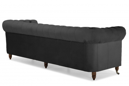 Canapea Chesterfield, 4  locuri, Gri, 238x80x86 cm [3]