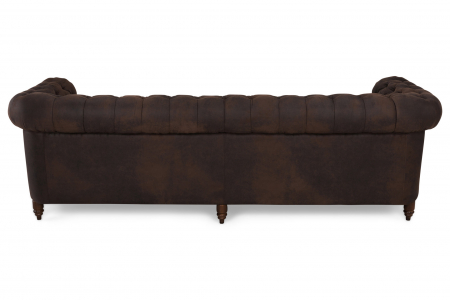 Canapea Chesterfield, 4 locuri, Maro Vintage, 238x80x86 cm [4]