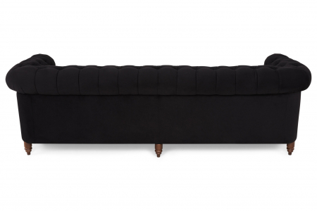 Canapea Chesterfield, 4  locuri, Negru, 238x80x86 cm [2]