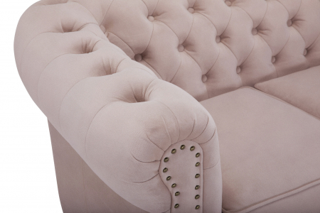 Canapea Chesterfield, 4  locuri, Roz, 238x80x86 cm [4]
