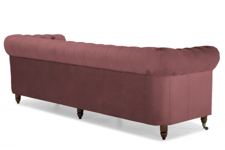Canapea Chesterfield, 4  locuri, Roz inchis, 238x80x86 cm [3]