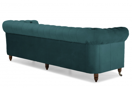 Canapea Chesterfield, 4  locuri, albastru-verzui, 238x80x86 cm [3]