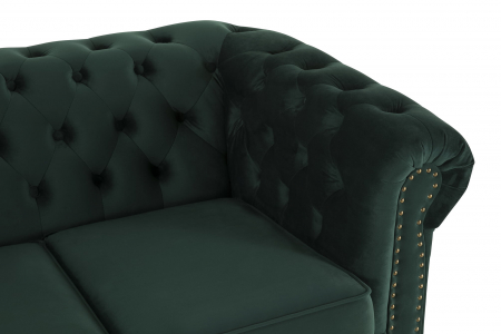 Canapea Chesterfield, 4  locuri, Verde, 238x80x86 cm [4]