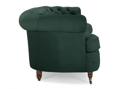 Canapea Chesterfield, Curbata, Verde, 230x80x86 cm [2]