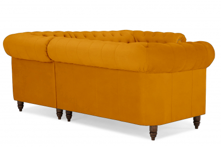 Coltar Chesterfield, Galben, 205x80x86 cm [3]