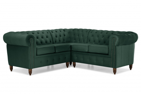Coltar Chesterfield, Verde, 205x80x86 cm [2]