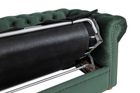 Canapea cu 2 locuri extensibila Chesterfield, verde, 150x86x80 cm [7]
